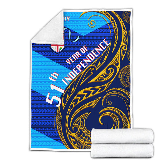 Fiji Day Premium Blanket 51th Year Of Independence