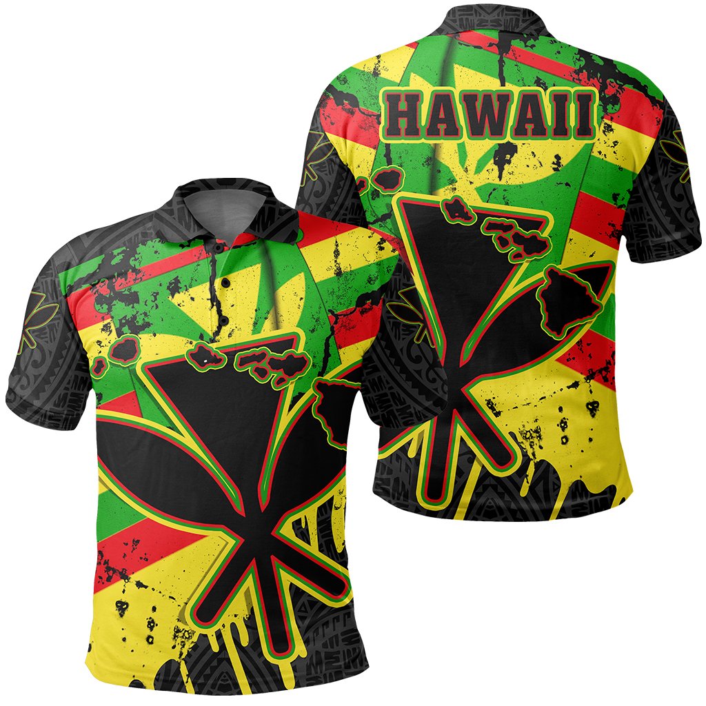 Hawaii Kanaka Maoli Flag Polo Shirt My Blood