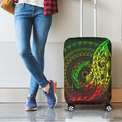 Samoa Luggage Covers Polynesian Pattern Style Reggae Color