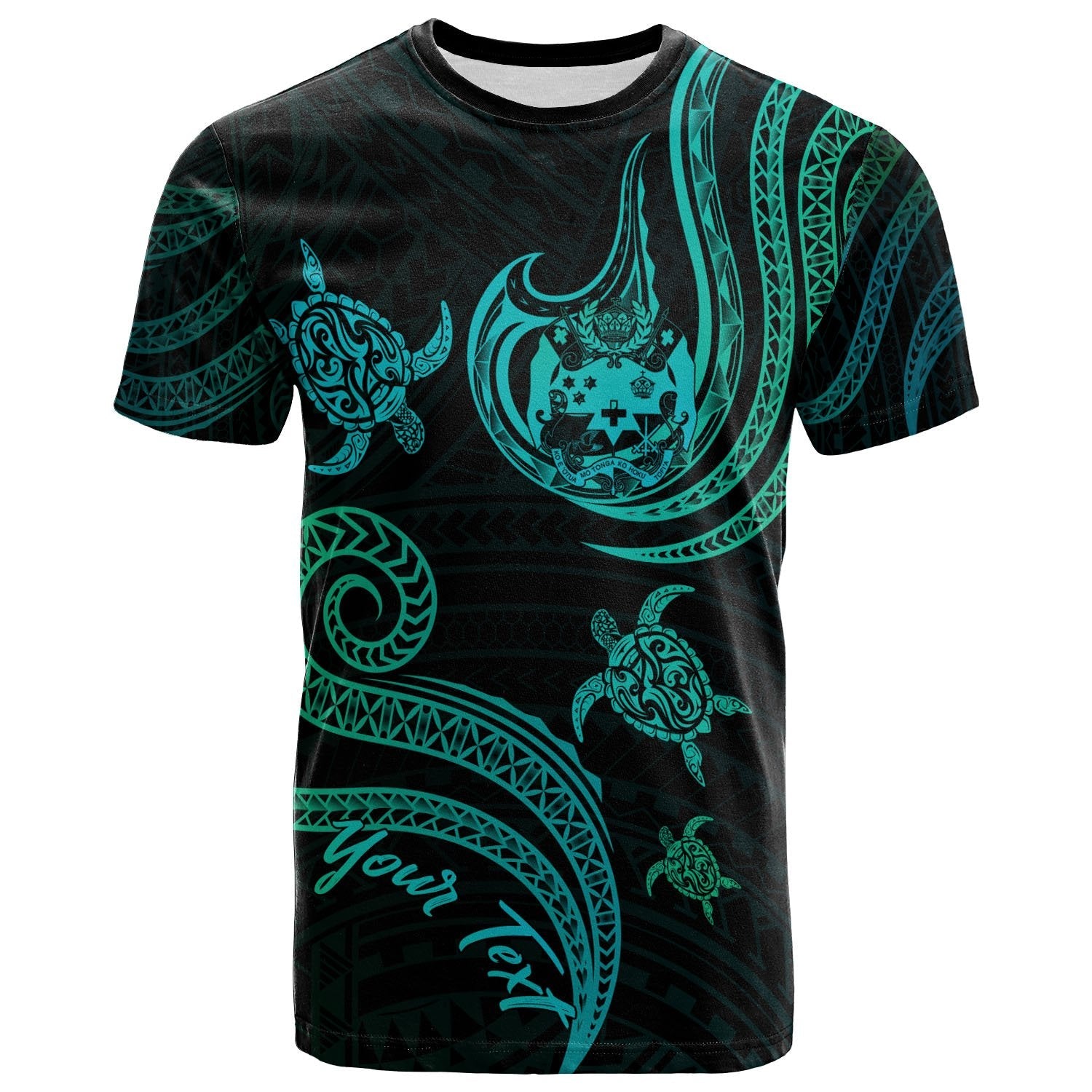 Tonga T - Shirt - Polynesian Turtle With Pattern Shirt