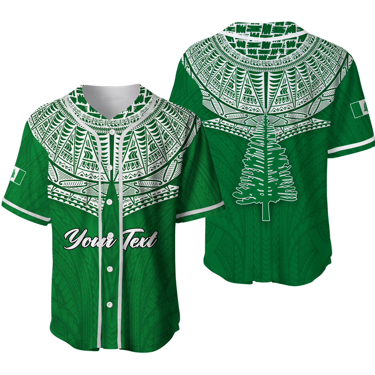 (Custom Personalised) Norfolk Islands Pine Tree Baseball Jersey