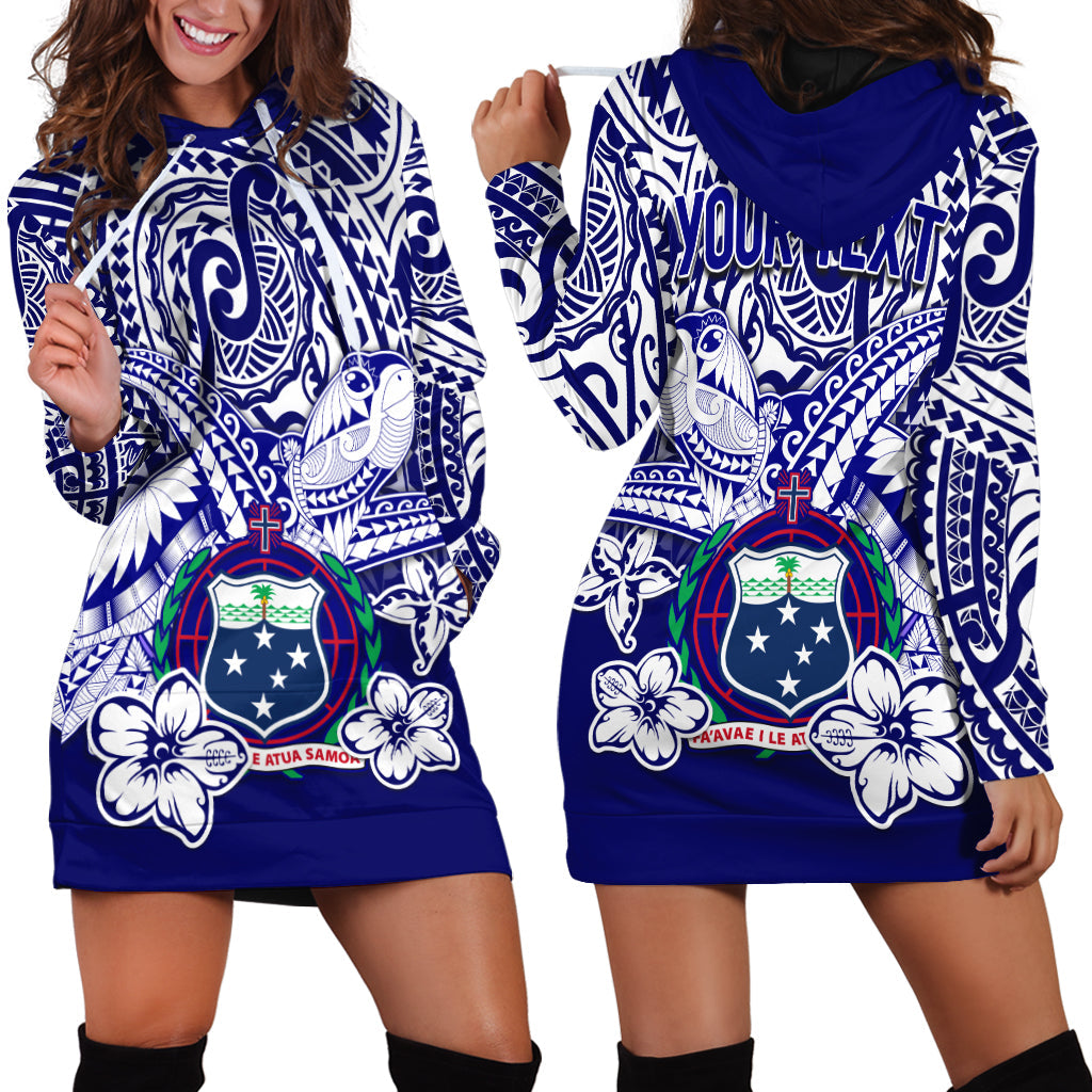 Custom Personalised Samoa Polynesian Hoodie Dress Samoan Loved Turtles