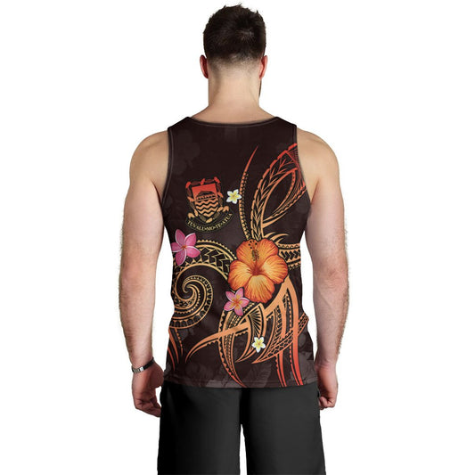 Tuvalu Polynesian Men's Tank Top Legend of Tuvalu Red