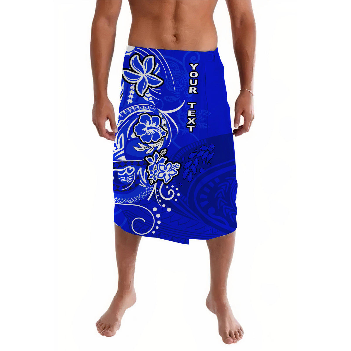 (Custom Personalised) Polynesian Lavalava Be Unique Blue
