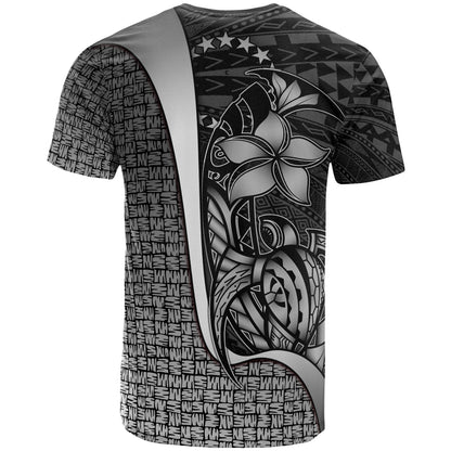 Cook Islands Polynesian Custom Personalised T - Shirt White - Turtle With Hook