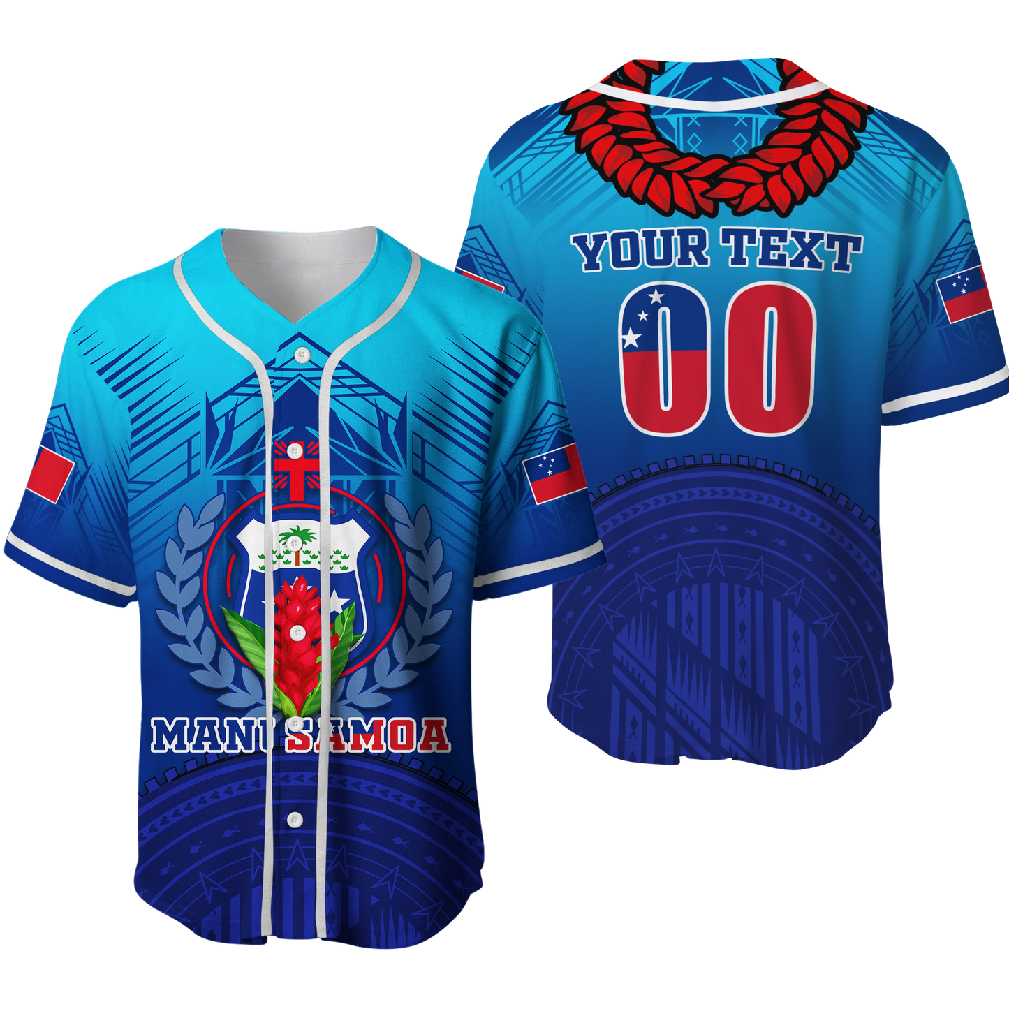 (Custom Personalised) Manu Samoa Legend Baseball Jersey