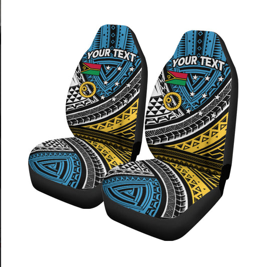 (Custom Personalised) Vanuatu Sanma Province Tribal Pattern Car Seat Covers