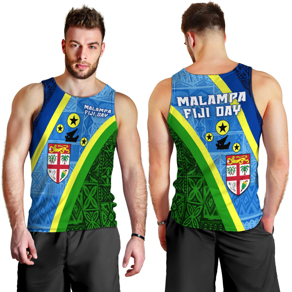 Vanuatu Malampa Fiji Day Men Tank Top Combine Flag Design
