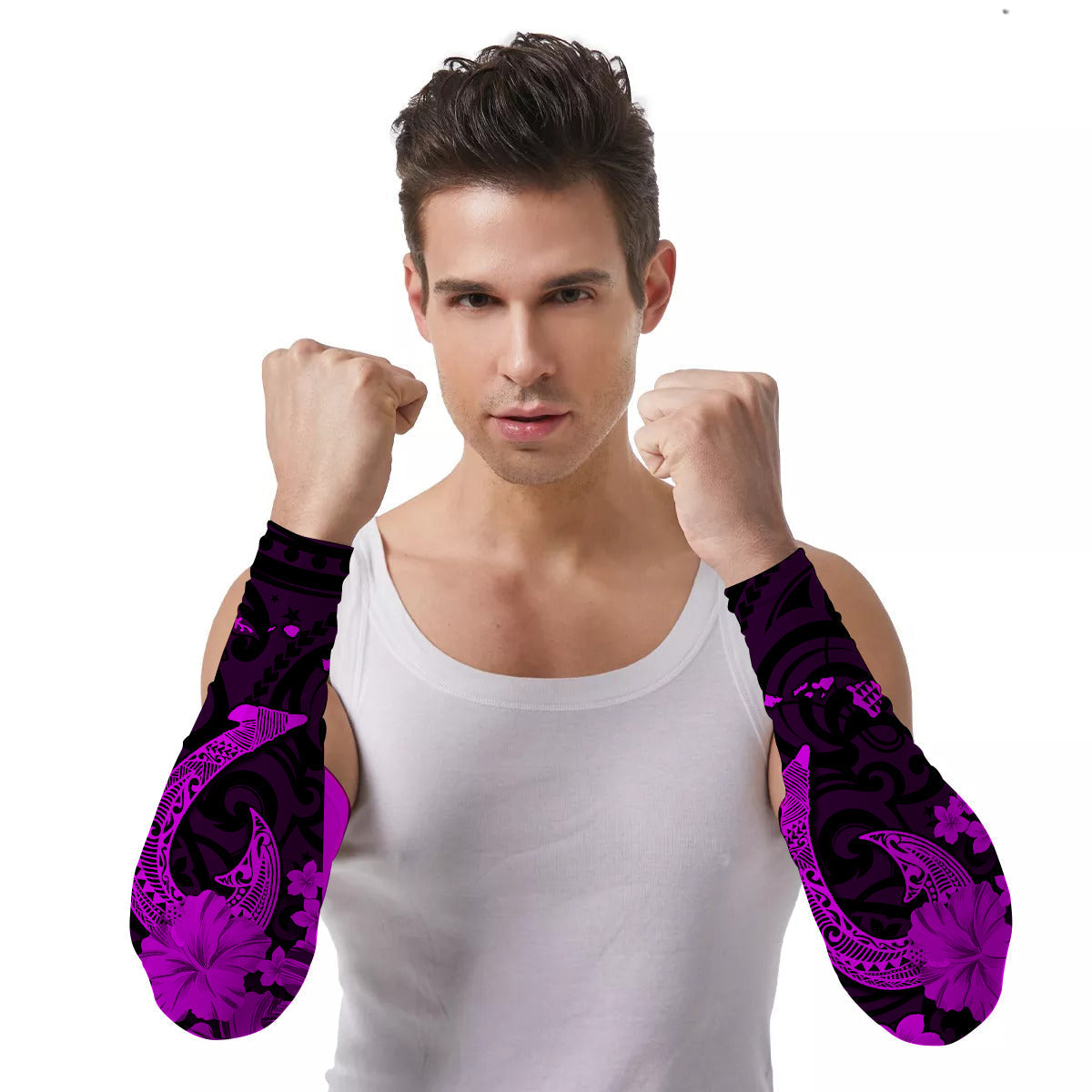 Arm Sleeves (Set of Two) Polynesia Fish Hook Ver.03