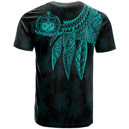 Samoa T-Shirt - Polynesian Wings Turquoise