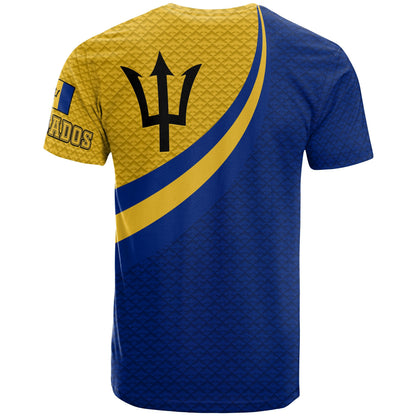 Barbados T Shirts Barbados Coat Of Arms And Flag Color