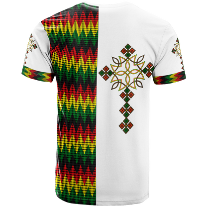 Ethiopian Art Cross T Shirt Lt12