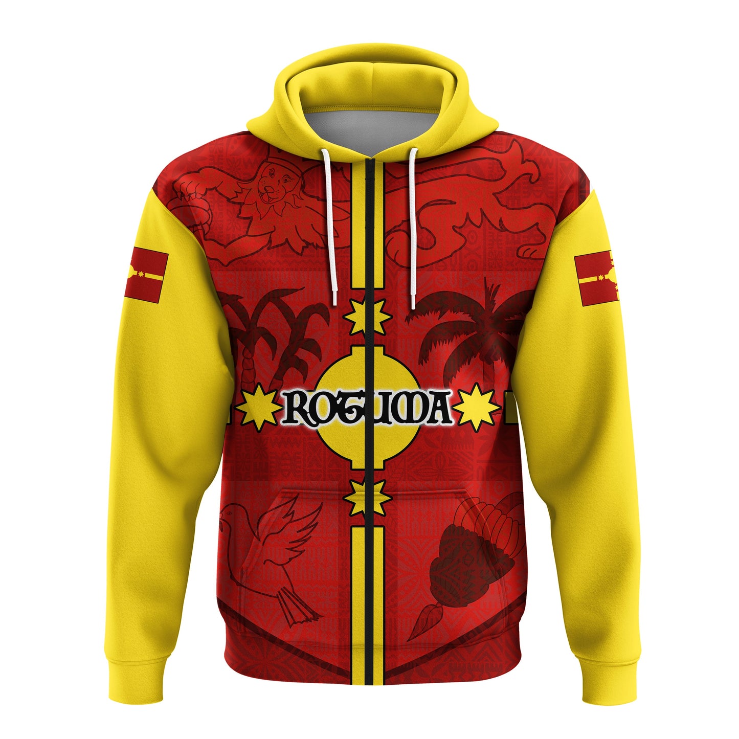 Rotuma Fiji Zip Hoodie Fijian Patterns