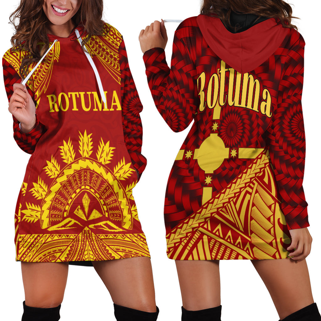 Rotuma Hoodie Dress Noaʻtau Tapa Patterns With Bamboo