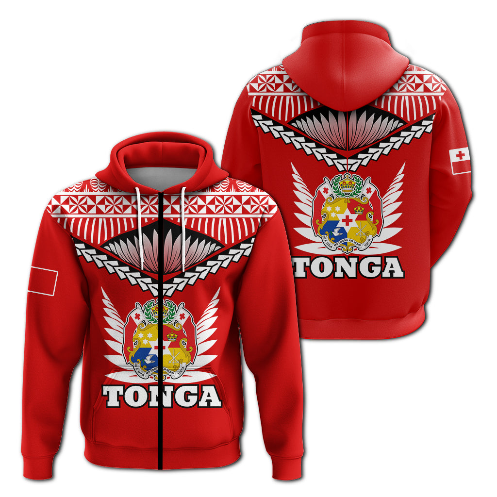 Tonga Zip Up Hoodie Tongan Pride