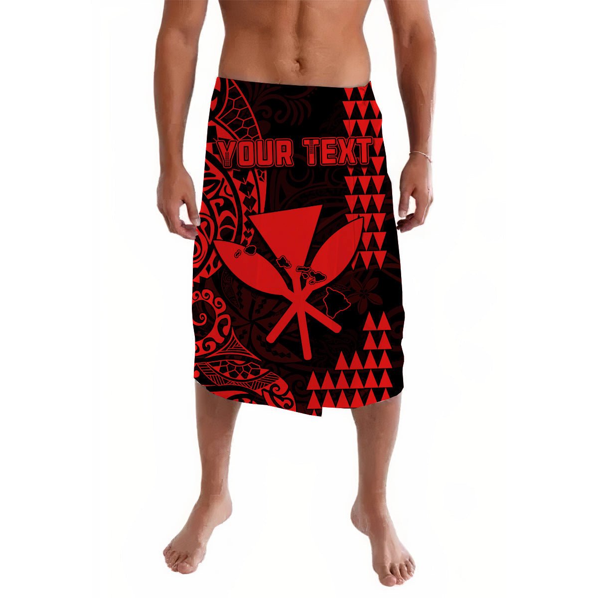 (Custom Personalised) Hawaii Day Kakau Lavalava Proud To Be Hawaiian Red King Kamehameha and Kanaka Maoli