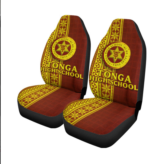 Tonga High School Car Seat Covers Ngatu Pattern