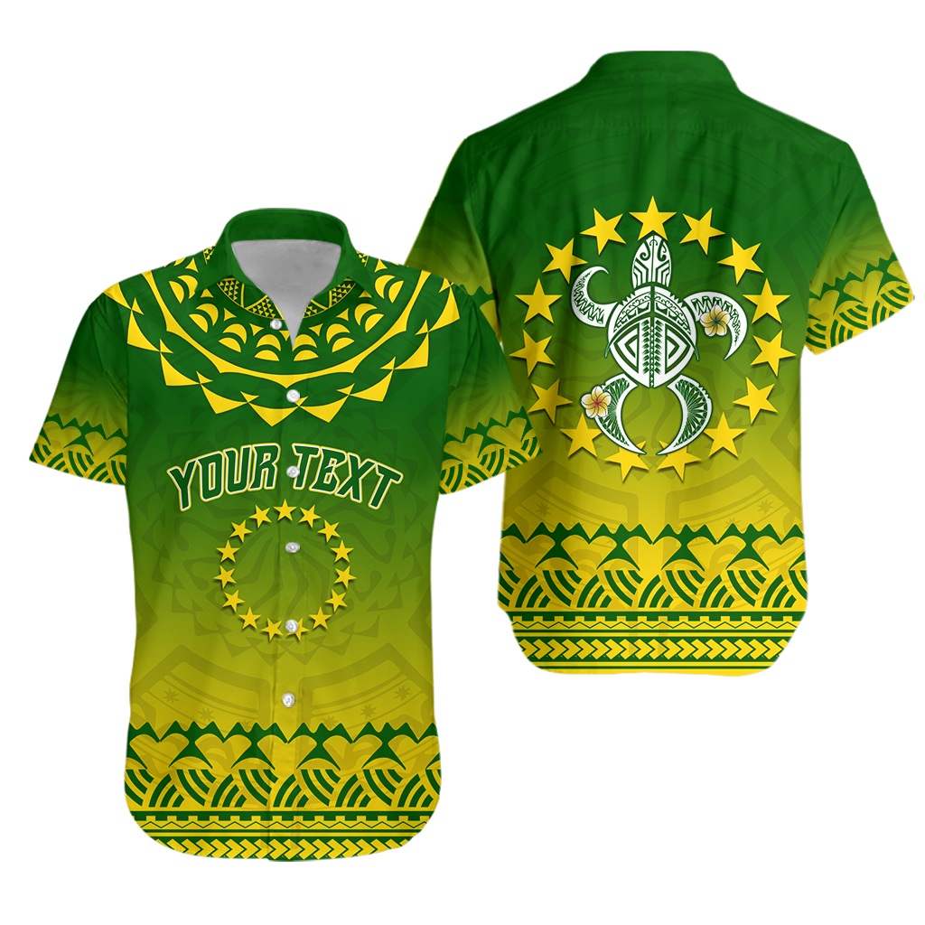 Custom Personalised Cook Islands Turtle With Tribal Hawaiian Shirt -