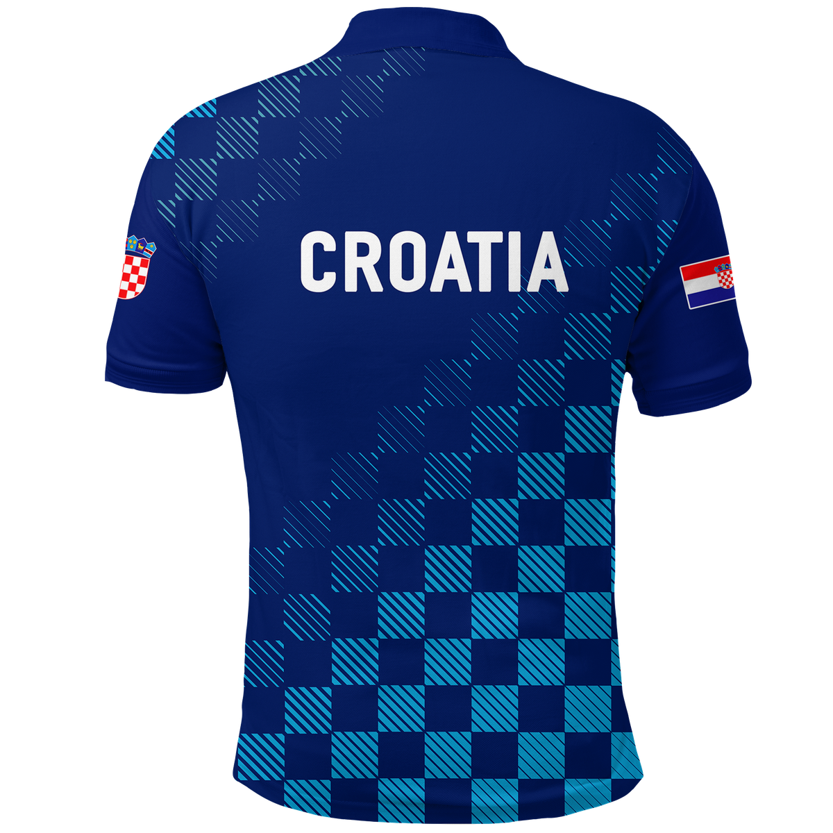 Croatia Polo Shirt Football 2022 Champions Pride Blue