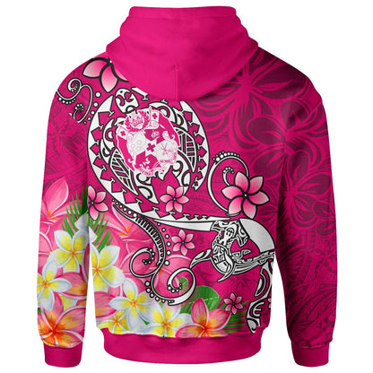 Tonga Zip Up Hoodie Turtle Plumeria (PINK)