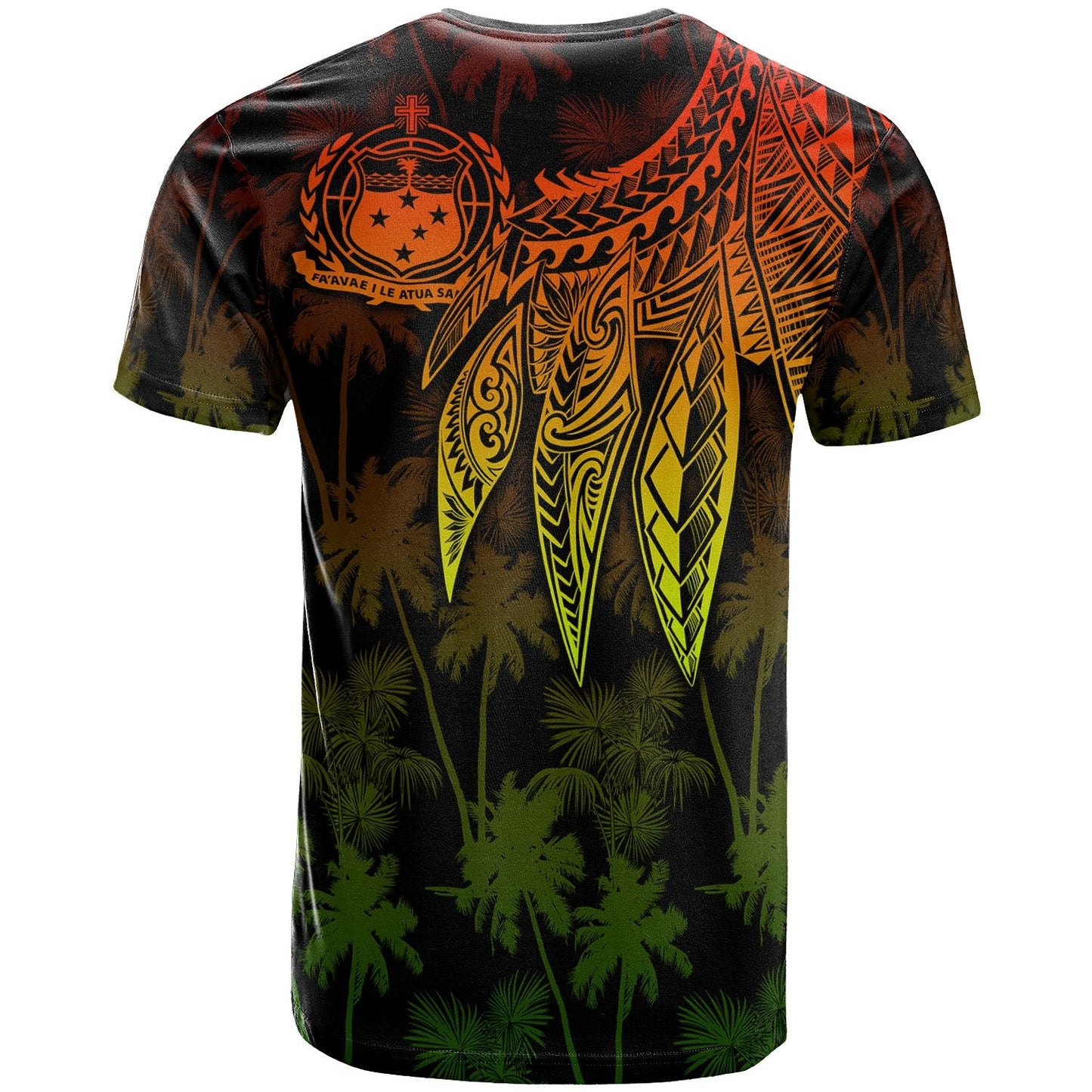 Samoa Personalised T-Shirt - Polynesian Wings Reggae