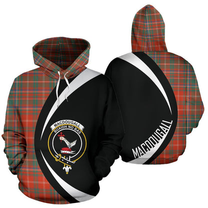 Printivon Macdougall Ancient Tartan Crest Hoodie Circle Style
