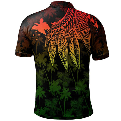 Papua New Guinea Polo Shirt - Polynesian Wings Reggae