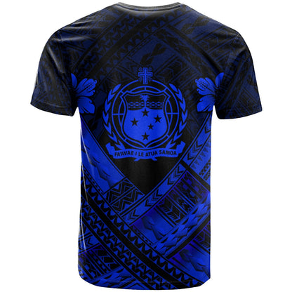 Samoa Custom Personalised Polynesiant - Shirts - Samoa Blue Seal Camisole Hibiscus Style