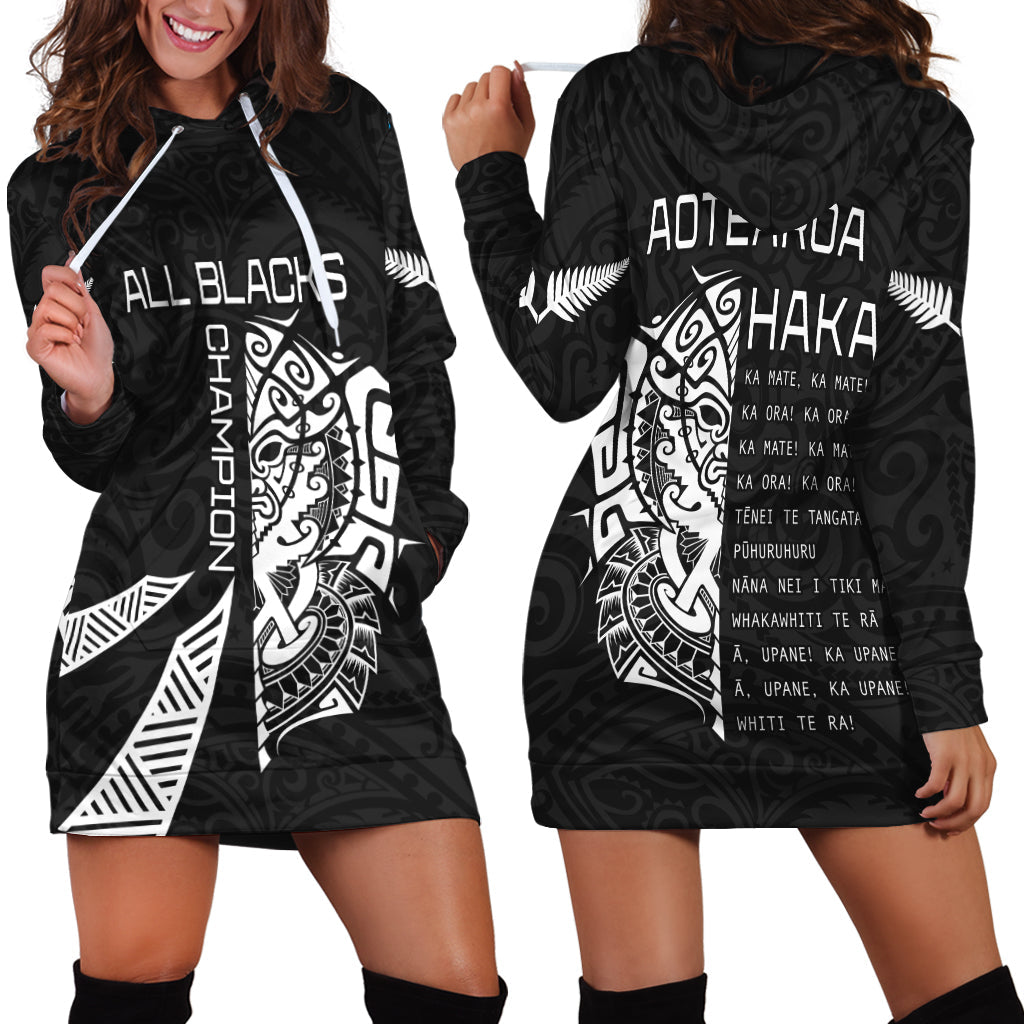 New Zealand Rugby Hoodie Dress Haka All Black mix Ta Moko