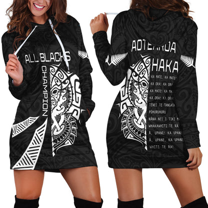New Zealand Rugby Hoodie Dress Haka All Black mix Ta Moko