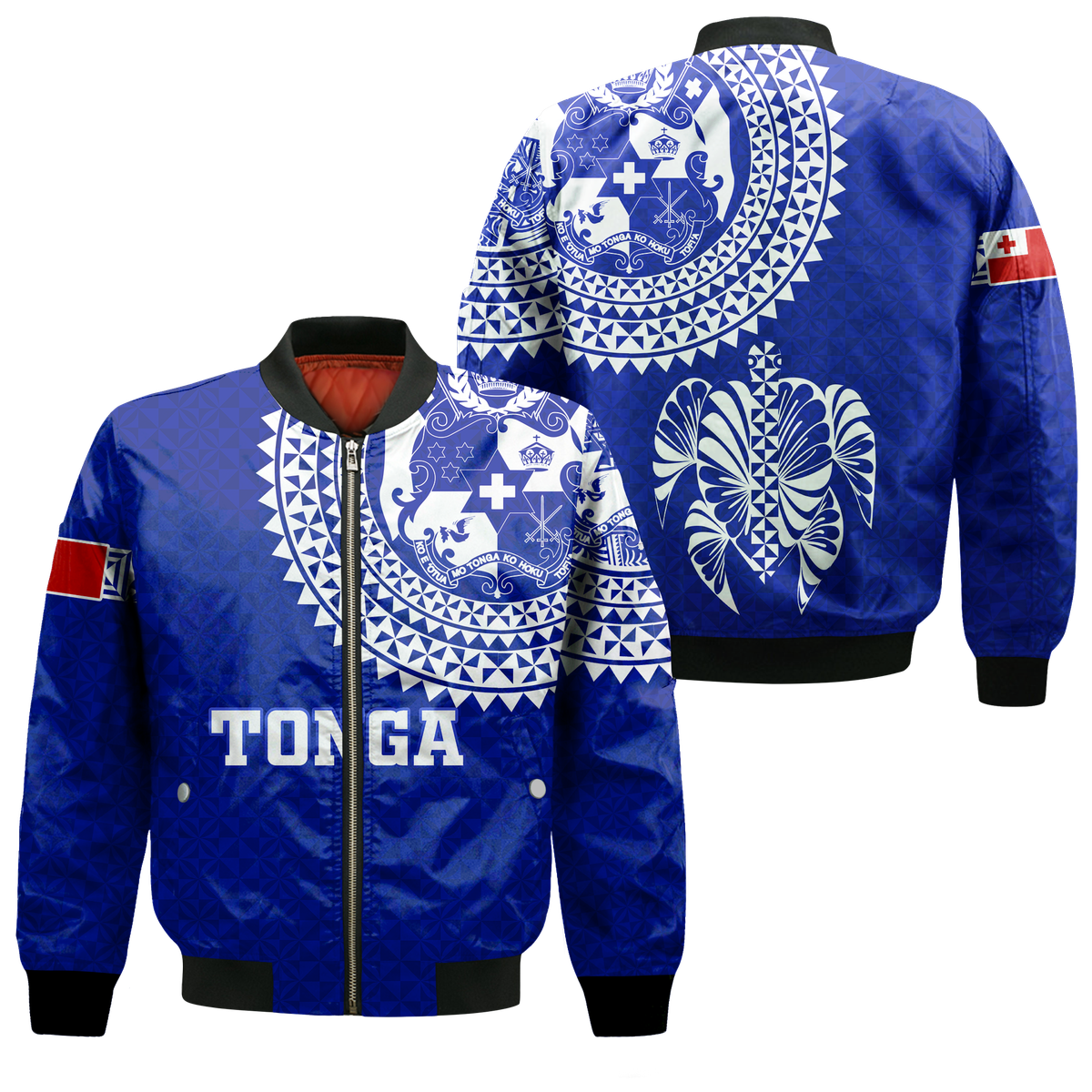Tonga Bomber Jacket Tongan Blue Turtle