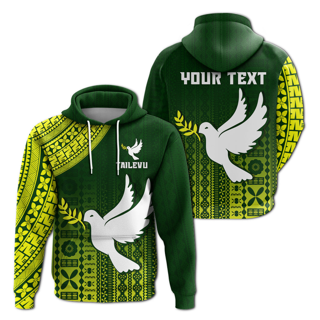 ( Personalised) Tailevu Rugby Fiji Hoodie Go Green