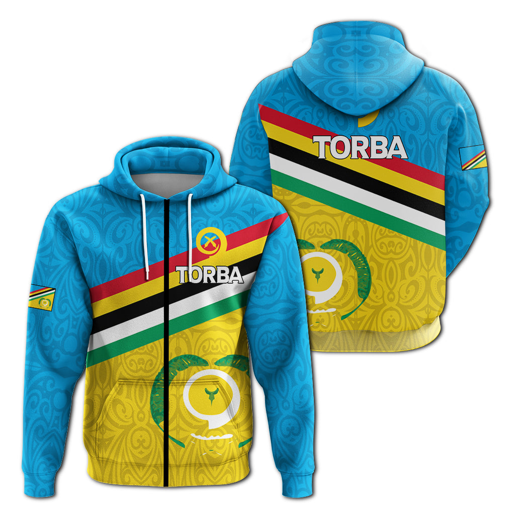 Vanuatu Torba Province Zip Up Hoodie Flag Style