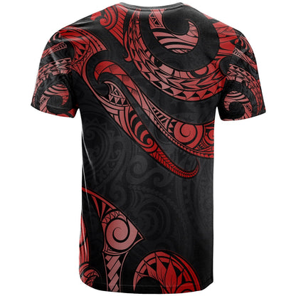 Samoa Polynesian T - Shirt - Poly Tattoo Red Version