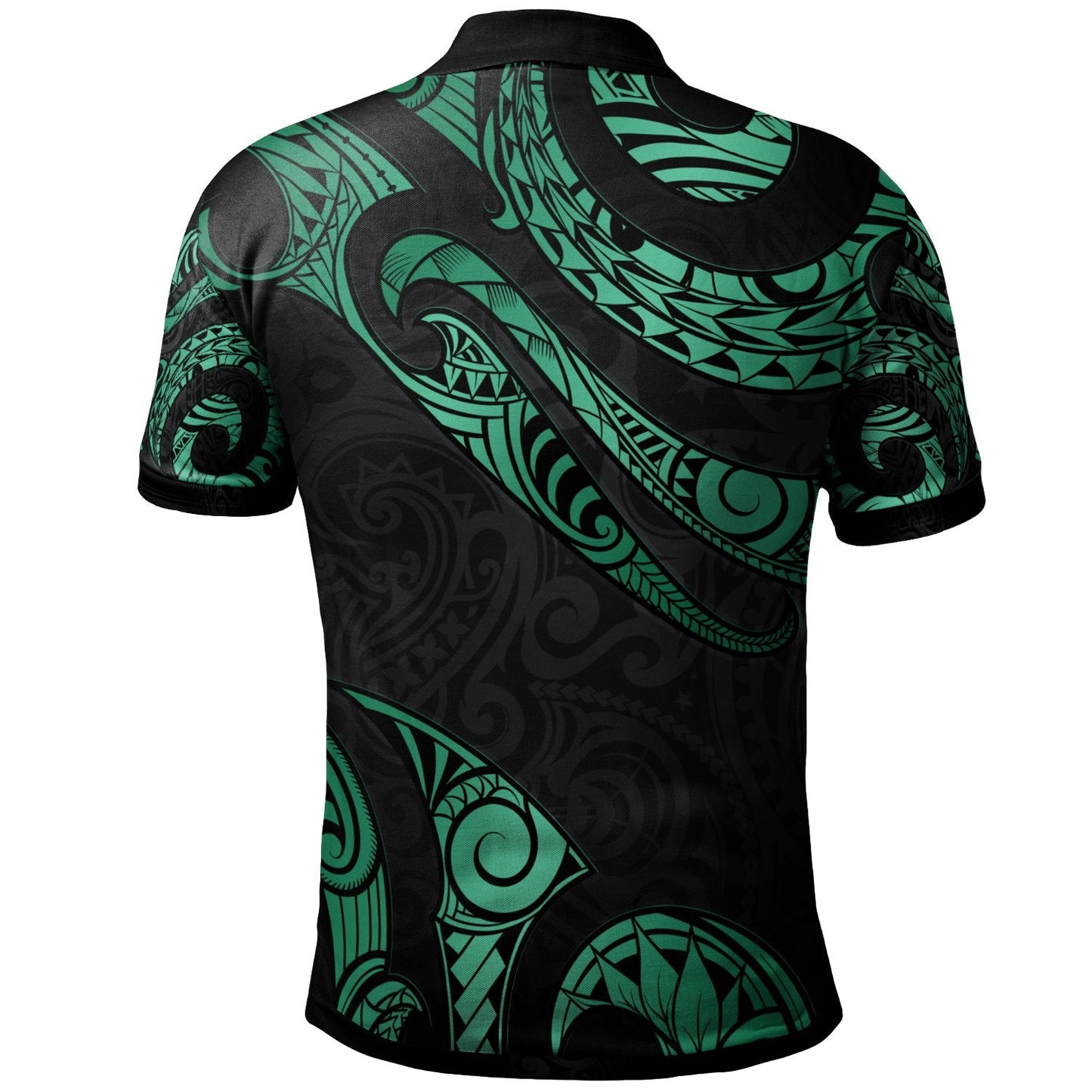 Samoa Polynesian Custom Personalised Polo Shirt - Poly Tattoo Green Version