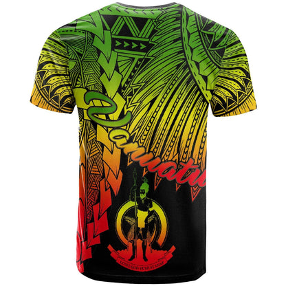Vanuatu Polynesian T - Shirt - Tribal Wave Tattoo Reggae