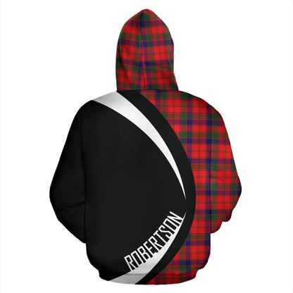 Printivon Robertson Modern Tartan Crest Hoodie Circle Style