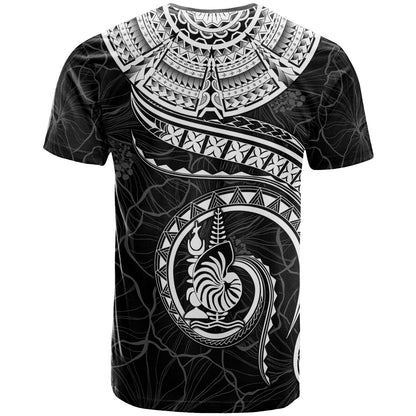 New Caledonia Polynesian Personalised T Shirt New Caledonia Waves (White)