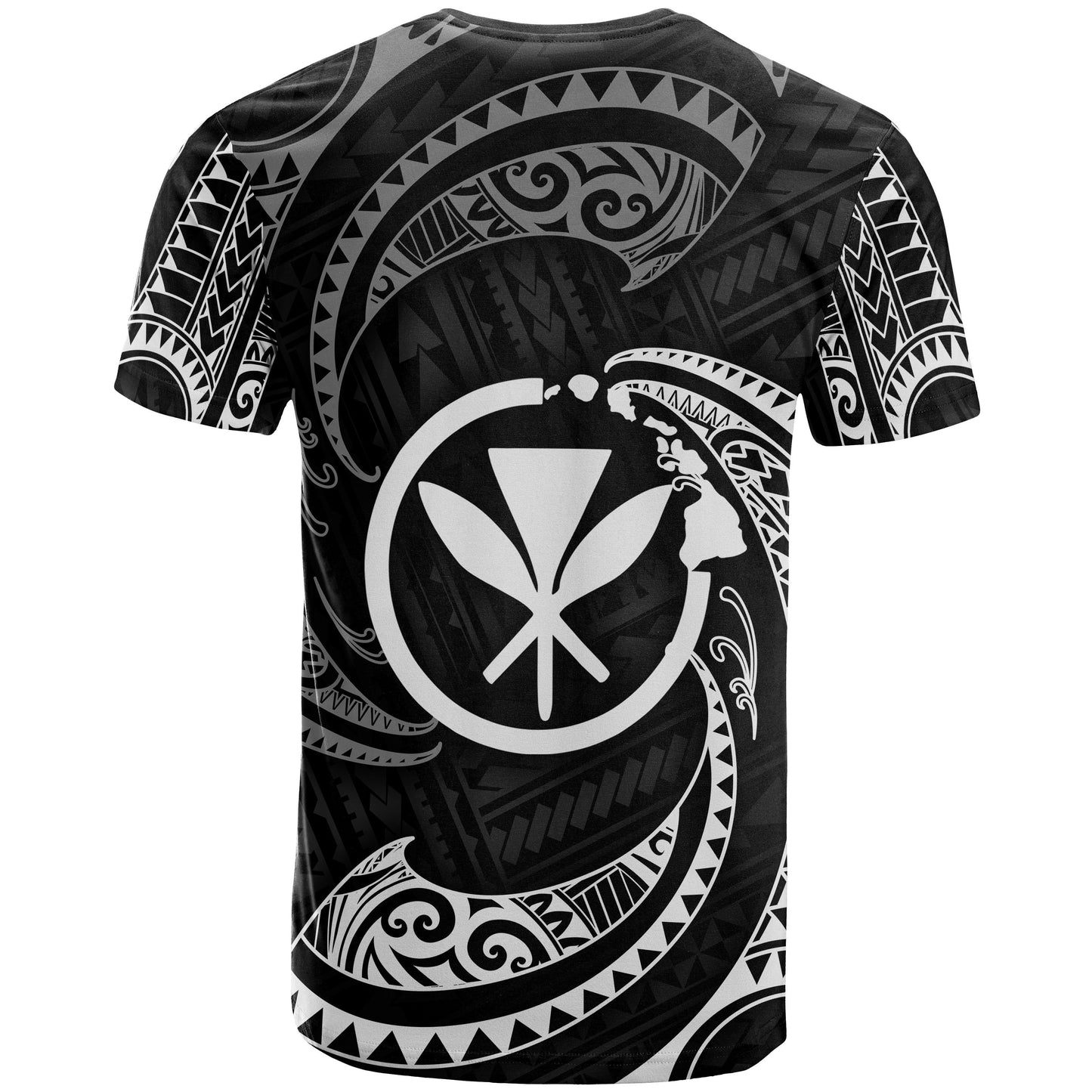 Polynesian Hawaii Custom Personalised T Shirt White Tribal Wave