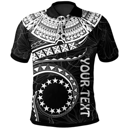 Cook Islands Polynesian Personalised Polo Shirt - Cook Islands Waves White