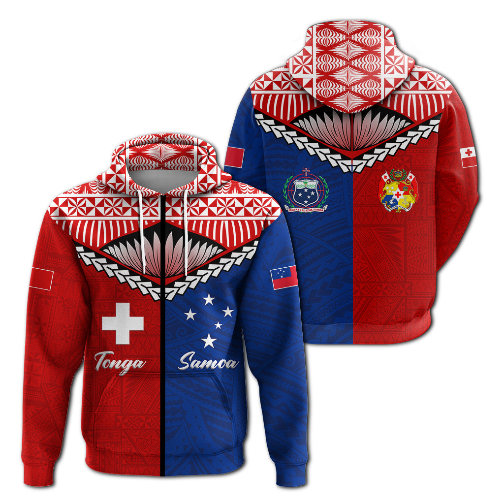 Tonga Combine Samoa Pride Zip Hoodie -