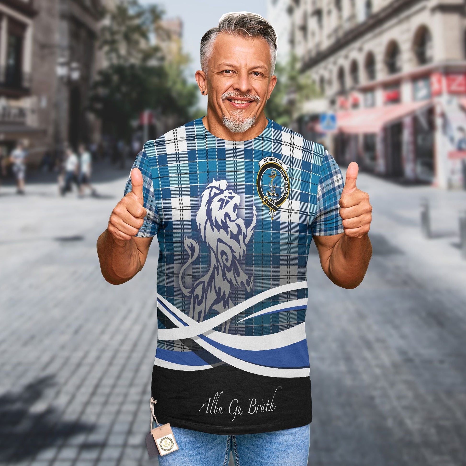Printivon Roberton Clan Crest Alba Gu Brath T Shirt Scotland Gift