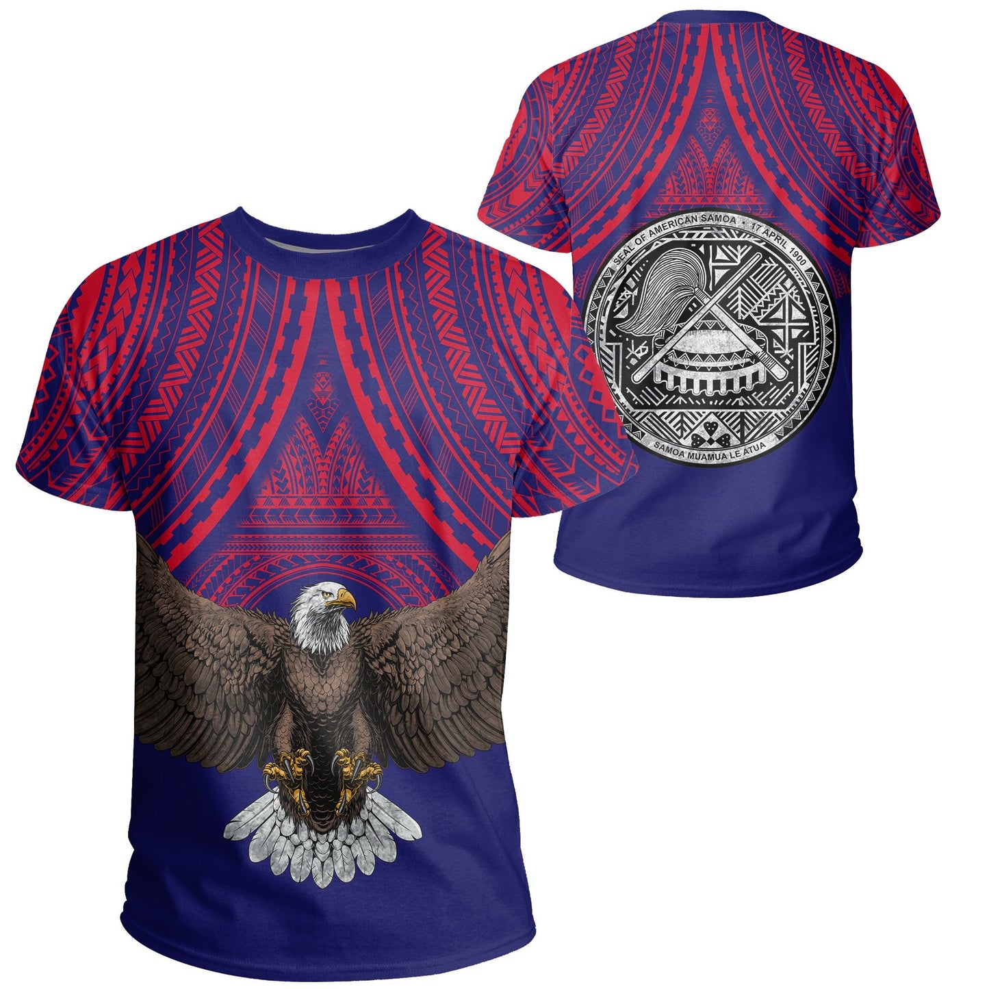 American Samoa Polynesian Coat Of Arms Bald Eagle T-Shirt