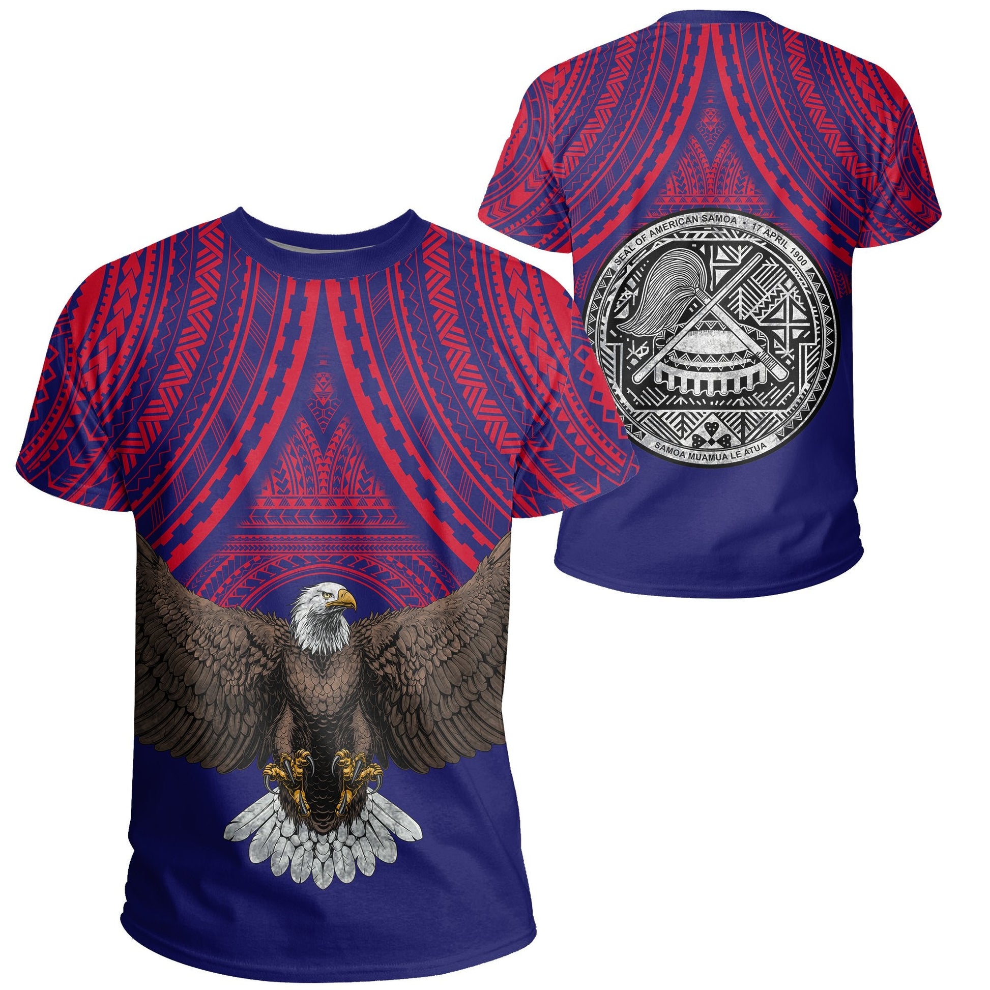 American Samoa Polynesian Coat Of Arms Bald Eagle T-Shirt