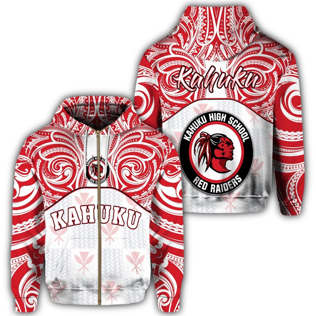 hawaiiZipper Hoodie Kanaka Kahuku High School Zipper Hoodie Demodern Style AH