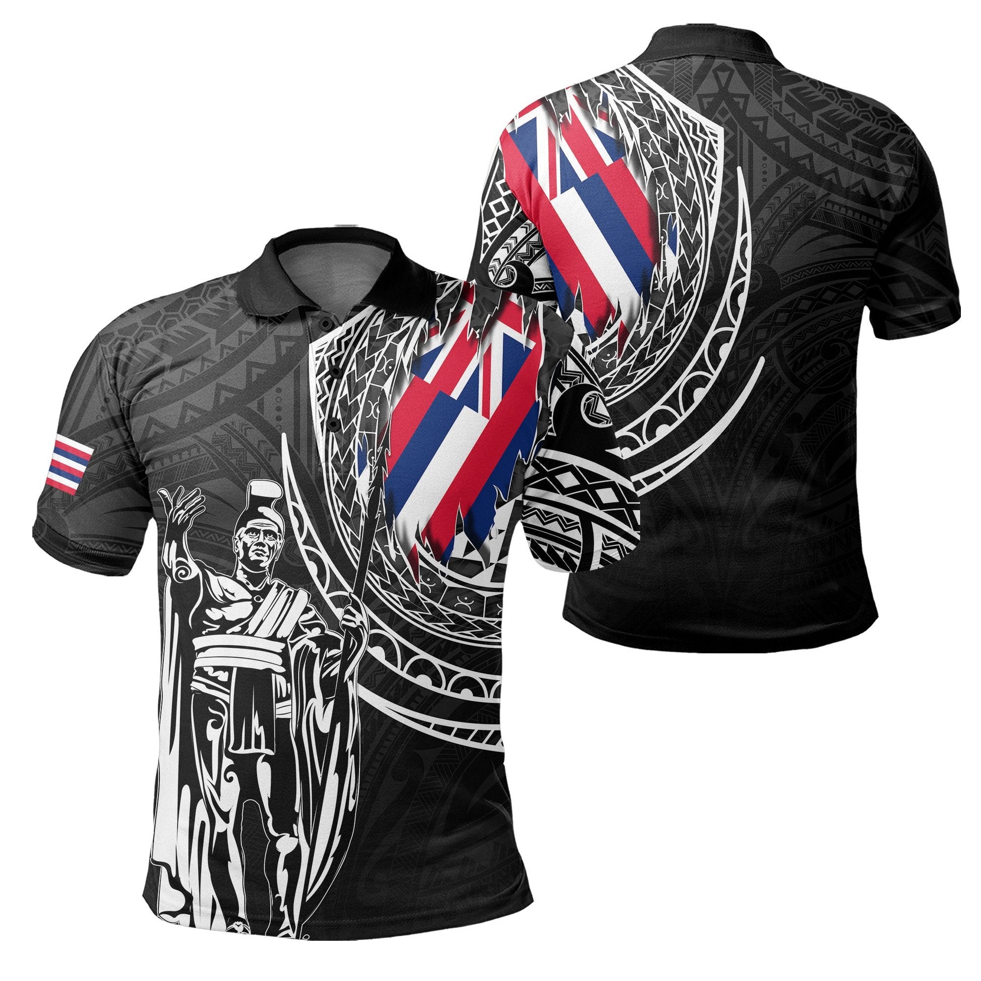 Hawaii King Flag Polynesian Polo Shirt - Tity Style