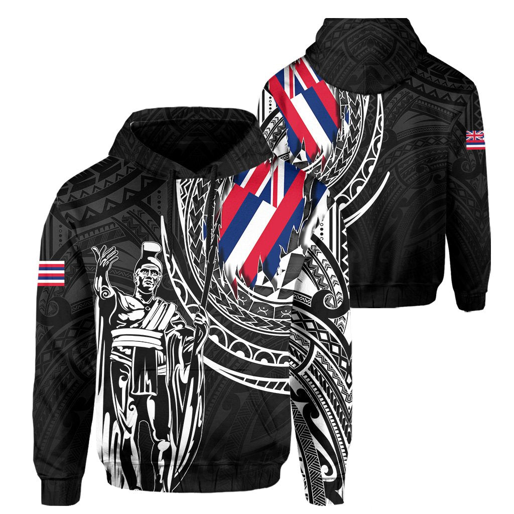 Hawaii King Flag Polynesian Hoodie Tity Style
