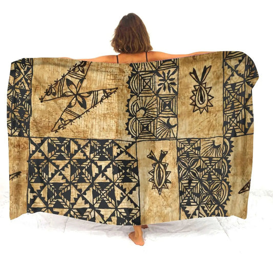 Polynesian Women'S Sarong Apron Polynesian Tribal Pattern Vintage Sarong Beach For Her