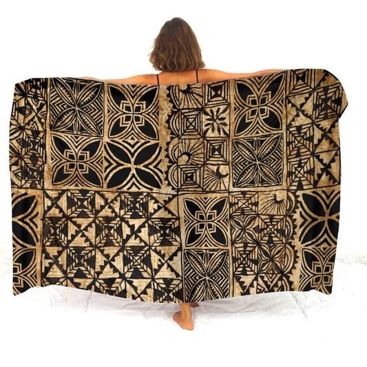 Vintage Polynesian Women'S Sarong Apron Polynesian Tribal Geometric Pattern Sarong Beach For Her