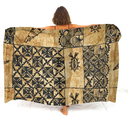 Vintage Polynesian Women'S Sarong Apron Polynesian Tribal Pattern Sarong Beach For Her